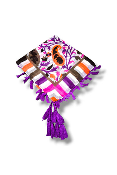 kızca وشاح حريري - شرابة هندية