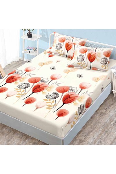 NufJoy Finet Gros Elastic Fitted Sheet Set for Mattress 160x200 cm and 2 Pillowcases 50x70 cm