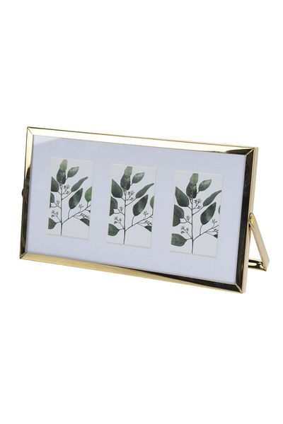 Gift Design Elegant photo frame, made of metal, 22x12 cm, gold color