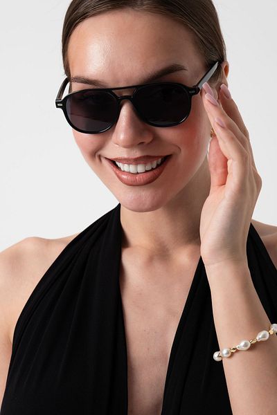 Aqua Di Polo 1987 Rodeo Drive Black Unisex Square Sunglasses Apsi002901