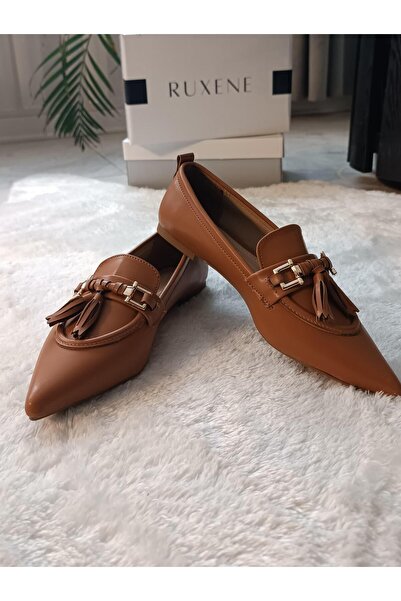 RUXENE EBA - Balerini cu vârf negru și cataramă aurie