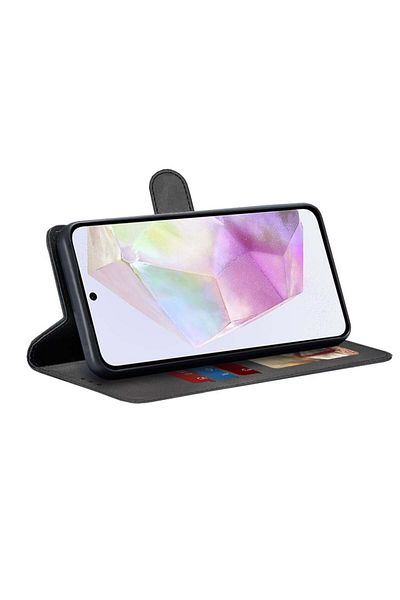 SKYDDAR INNOVATION Case for Samsung Galaxy A35 5G, Diary Book, book type, with Inner Wallet, Black, sticker set