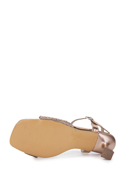 Tamer Tanca Women's Genuine Leather Rose Heeled Shoes