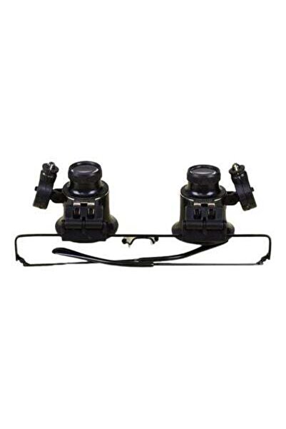 HALAMODO 20X Glasses Type Magnifier Watch Repair Tool With Two LED Lights