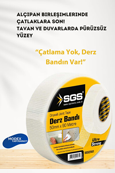 SGS Derz Bandı 50mm x 90m – Her Yüzeyde Mükemmel Sonuç!