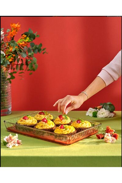 Paşabahçe Borcam 2 Piece Rectangular Borcam - Baking Sheet 59204