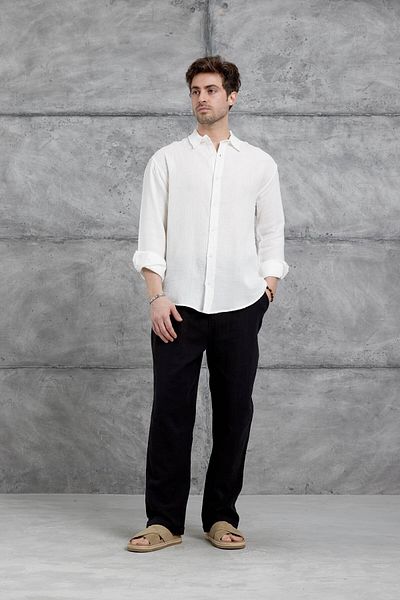 NOMARC Λευκό πουκάμισο Nmrc Muslin Oversize