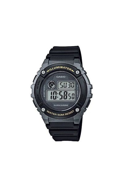 Casio ساعة كاسيو الرقمية للرجال بمينا رمادي - W-216H-1B