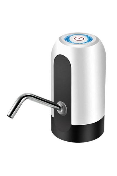 OEM Electric water bottle pump, 5W, USB charging, steel and plastic, black/white
