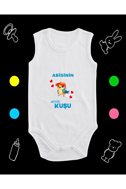 enmalife Cotton Absinthe Little Bird Printed Combed Cotton Baby Bodysuit with...