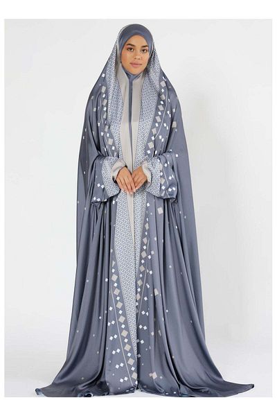 Sabr 'Abu Dhabi' Prayer Dress, Grey, 170cm, S-M