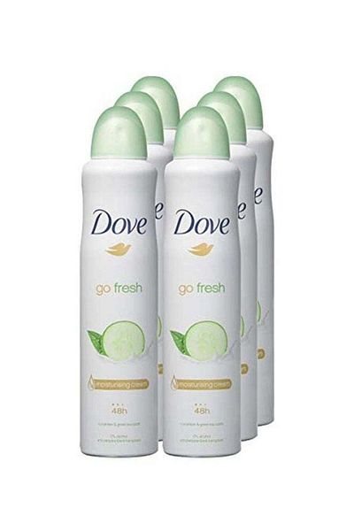 Dove Go Fresh Cucumber Spray Anti-Perspirant Deodorant 250ml Pack of 6