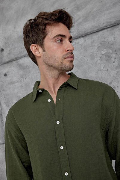 NOMARC Khaki Nmrc Muslin Oversize Shirt