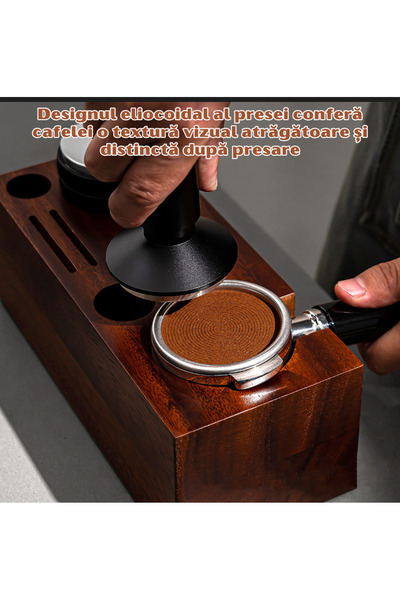 LEBLOU Tamper Espresso 2 In 1, Cu Mecanism De Presare Cu Arc Si Distributor Integrat, 53 Mm