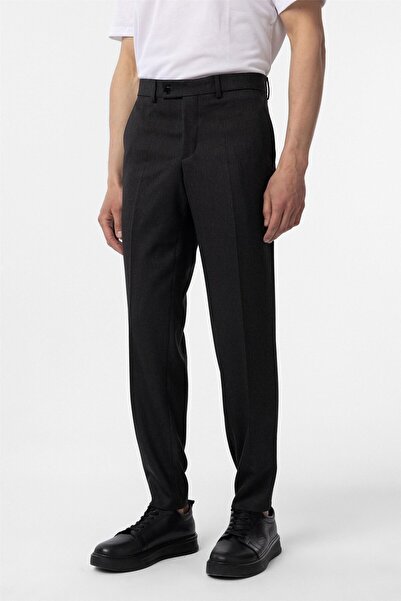 SÜVARİ Cavalry Loose Fit Armure Patterned Soft Textured Fabric Trousers