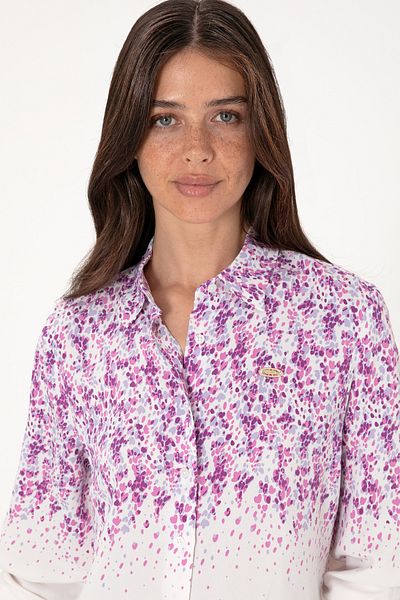 U.S. Polo Assn. Cămașă violetă cu mânecă lungă pentru femei 50299674-VR037