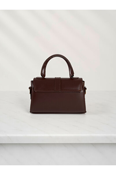 Rosmod Geantă de umăr mini cu blocare Bitter Brown pentru femei