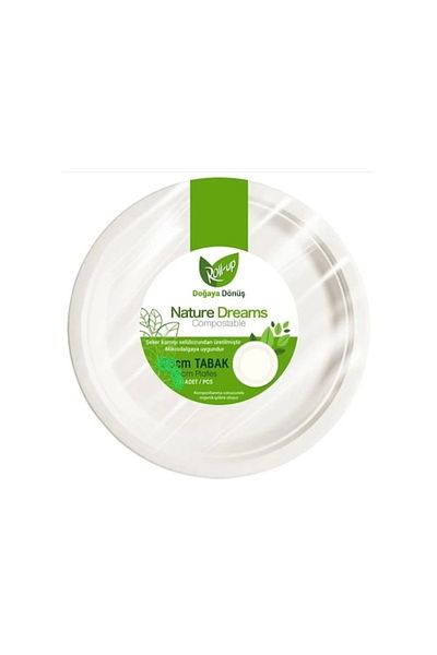 Roll-Up Roll Up Back to Nature Cardboard Plate 18 Cm 10 Pieces