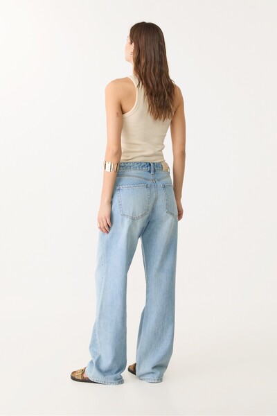 Stradivarius D92 Straight Fit Geniş Paça Jean