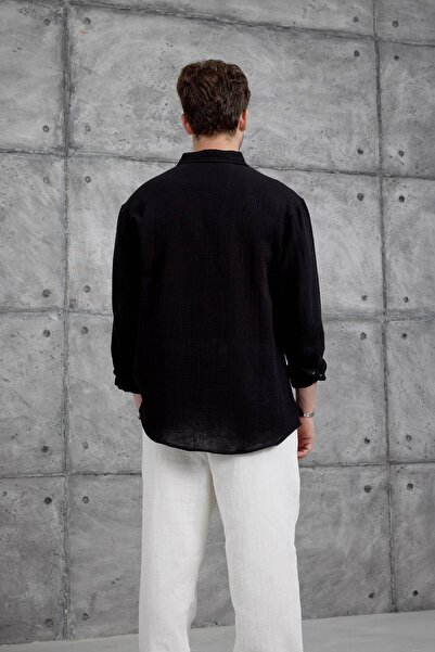 NOMARC Black Nmrc Muslin Oversize Shirt