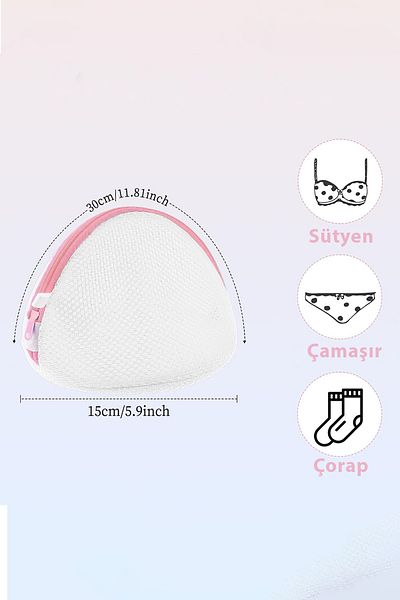 Beatitude Bra Mesh 2 Pieces Durable Bra Washing Bag Socks Underwear Machine Washing Apparatus Container