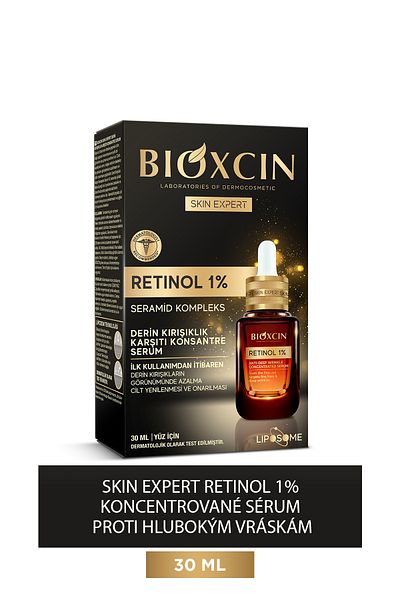 Bioxcin Retinolové sérum 1% 30 ml - Hluboký komplex ceramidů proti vráskám