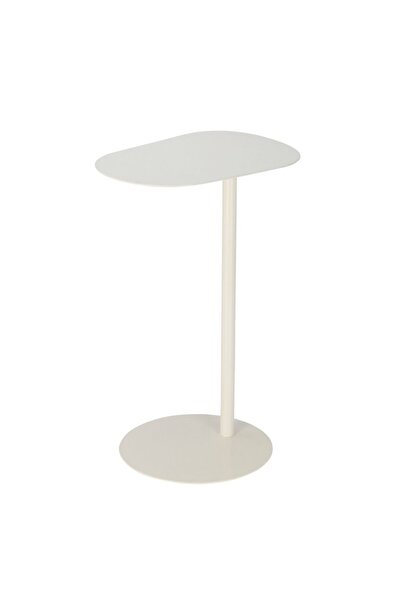 H&S collection Λευκό μεταλλικό βοηθητικό τραπεζάκι, συλλογή H&S, 35xH53 cm – ...