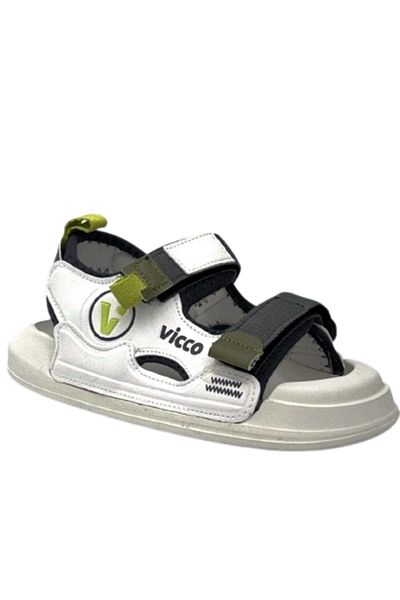 Vicco Wonder Phlon Light Sole Velcro Children's Sandals White
