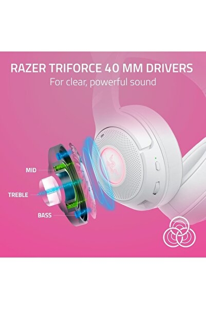 RAZER سماعة رأس Razer Kraken Kitty V2 BT RGB - بيضاء