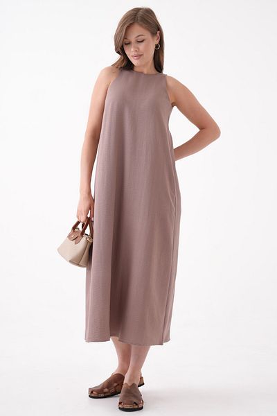 Saade Mink Crew Neck Pocket Salopet Form Dress