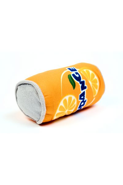 Famous Frenchie Jucarie pentru caini Orange Pawsoda, doza suc, 15 cm