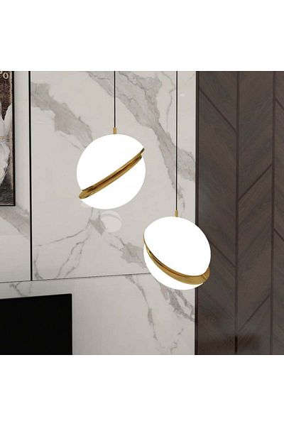 Ucandle Large round glass pendant light