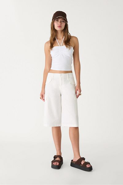 Stradivarius Bandeau top with tie detail