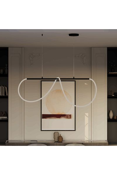 Ucandle 120cm Modern LED Wave Chandelier