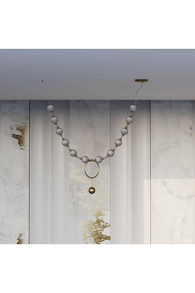 Ucandle Single Line Crystal Ball Chandelier