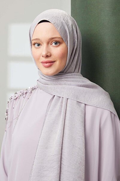 Levidor Açık Gri Pırıltı Şal