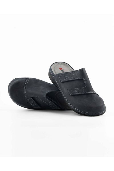 DR KLOMPA Ανδρικές παντόφλες MS553 Dark Navy Blue Mikanos Orthopedic Sabo Slippers