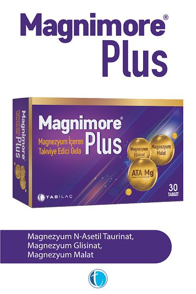 Magnimore Plus Magnesium 30 Tablets N-Acetyl Taurinate Bisglycinate Malate