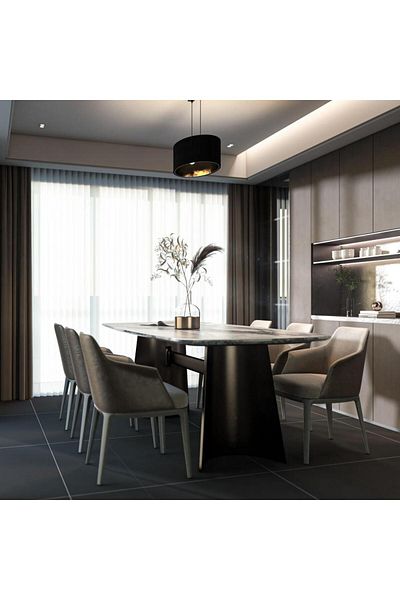Ucandle Modern circular black pendant chandelier