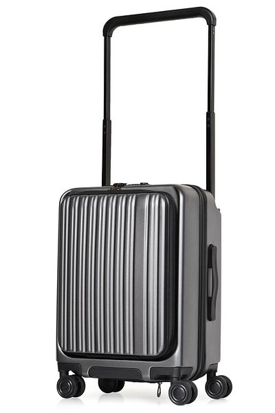 MORANO Morano Smart Cabin Luggage with Front and Back Pockets and 4 Spinner Wheels 20 Inch