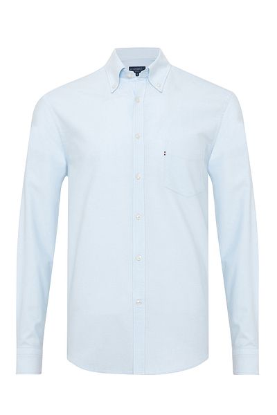 Germirli Ice Blue Button Collar Pocket Tailor Fit Sports Oxford Shirt Shirt