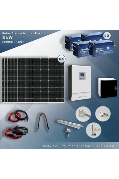 MAtech 8 Kw Solar Paket Sistem (8000W/GÜN)