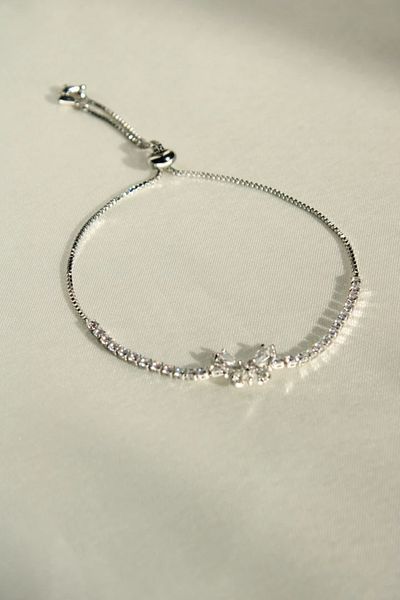 Harlofia Jewelry Steel Butterfly Detailed Elevator Waterway Bracelet