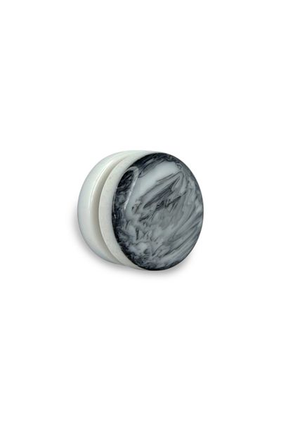 Loggia Scarf and Shawl Magnet Marble Pattern Black and White - Headscarf Holder Women's Hijab Accessory Magnet