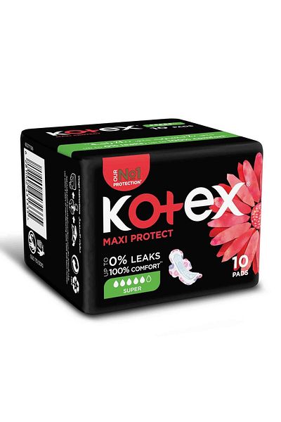 Kotex Maxi Protect Thick Super Size Sanitary Pads with Wings 10pcs