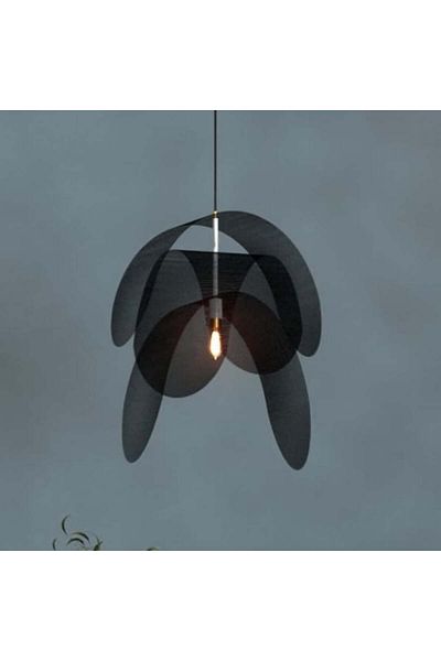 Ucandle Modern chandelier with elegant black iron strips