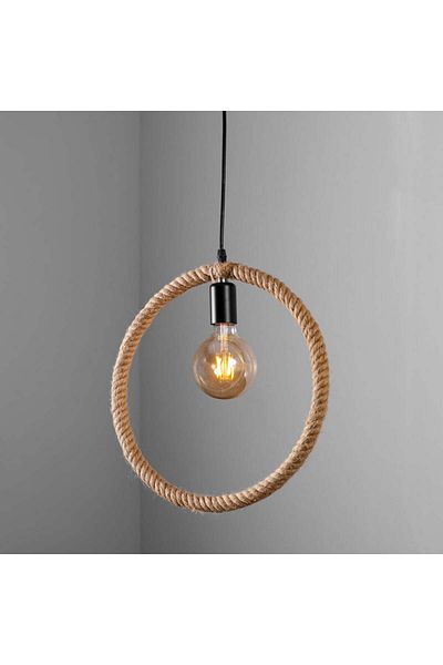 Ucandle Single chandelier circle shape rope