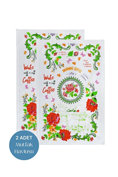 sevilya 2-пакетний набір білих кухонних рушників з принтом