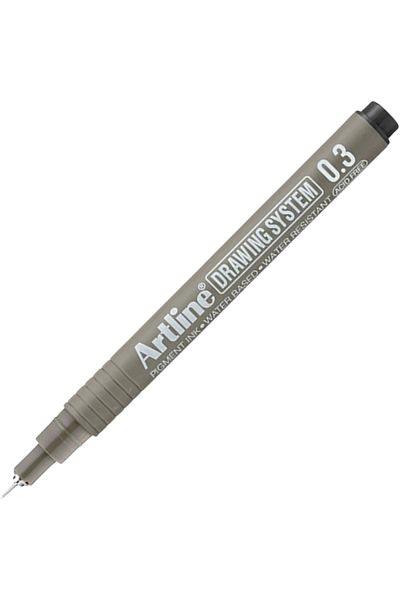 artline Drawing Pen Drawing System 233, 0.3 Black, Acid Free, Durable