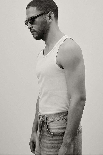 H&M بلوزة صدرية مضلعة بقصّة Slim Fit